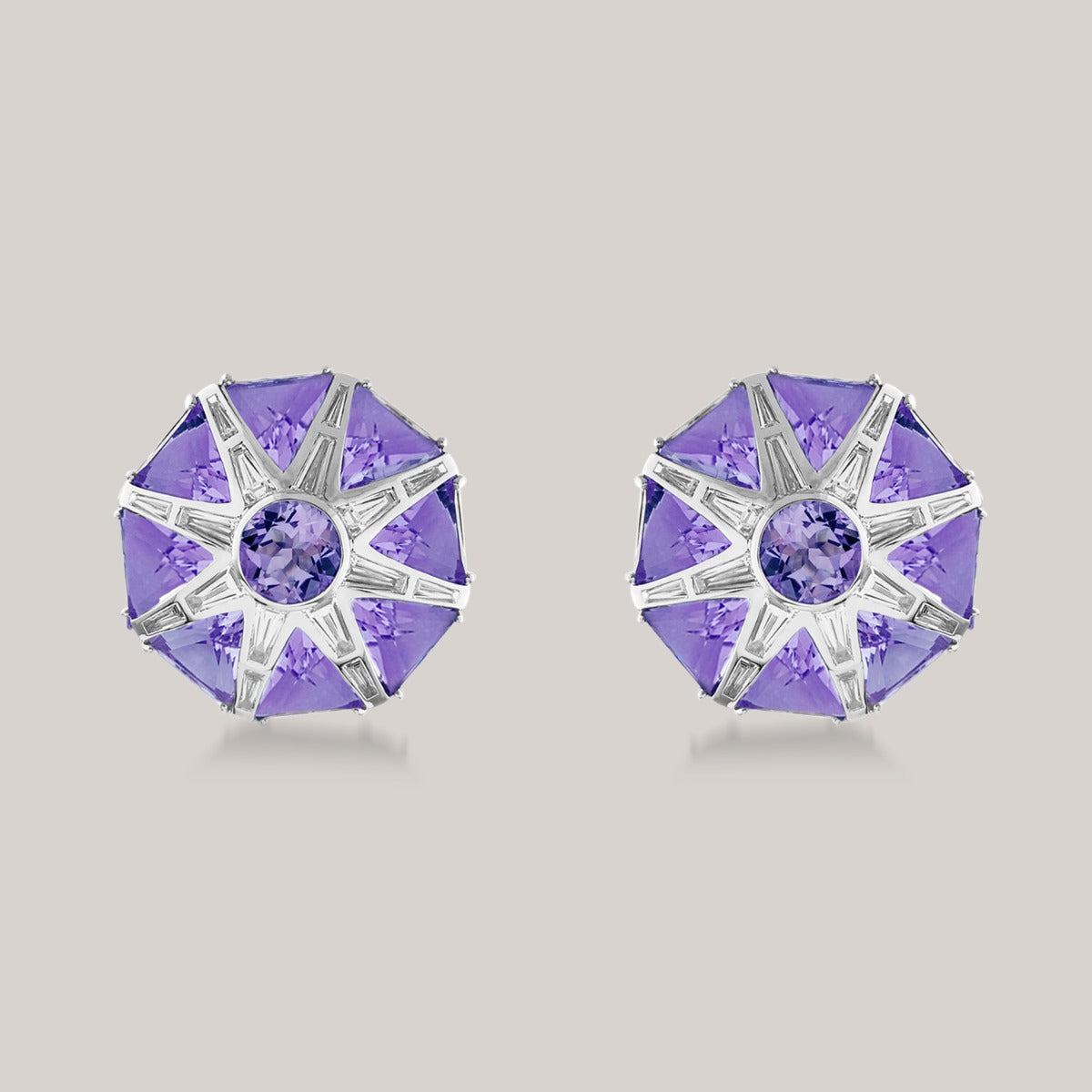 Star Shine Diamond Stud Earrings