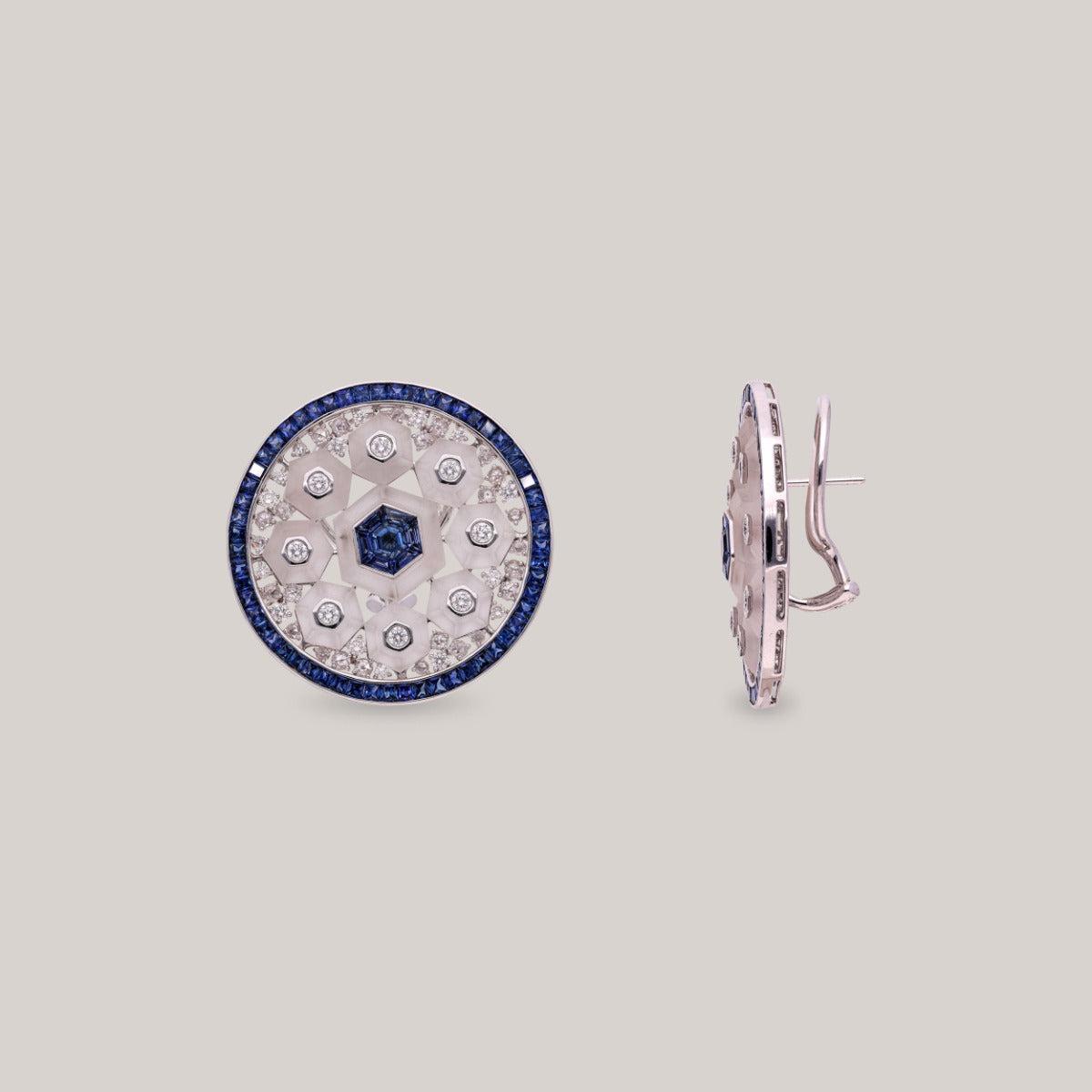 Starlit Sapphire Diamond Earrings