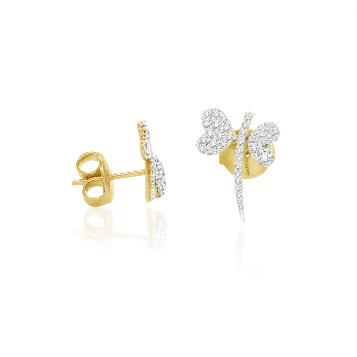Glitter Heart Diamond Earrings