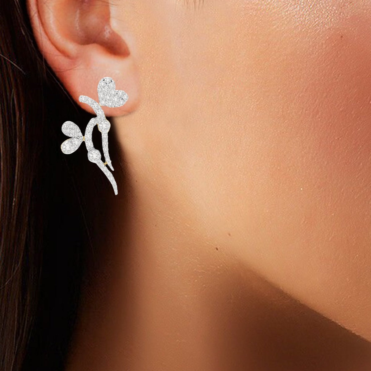 Twinging Love Diamond Earrings