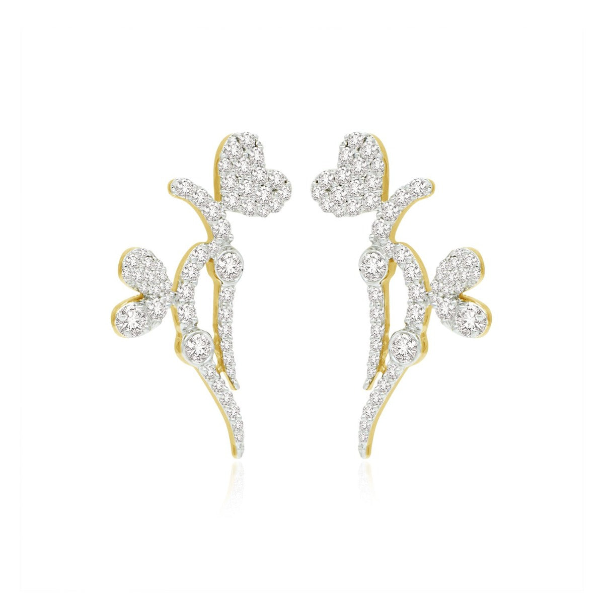 Twinging Love Diamond Earrings