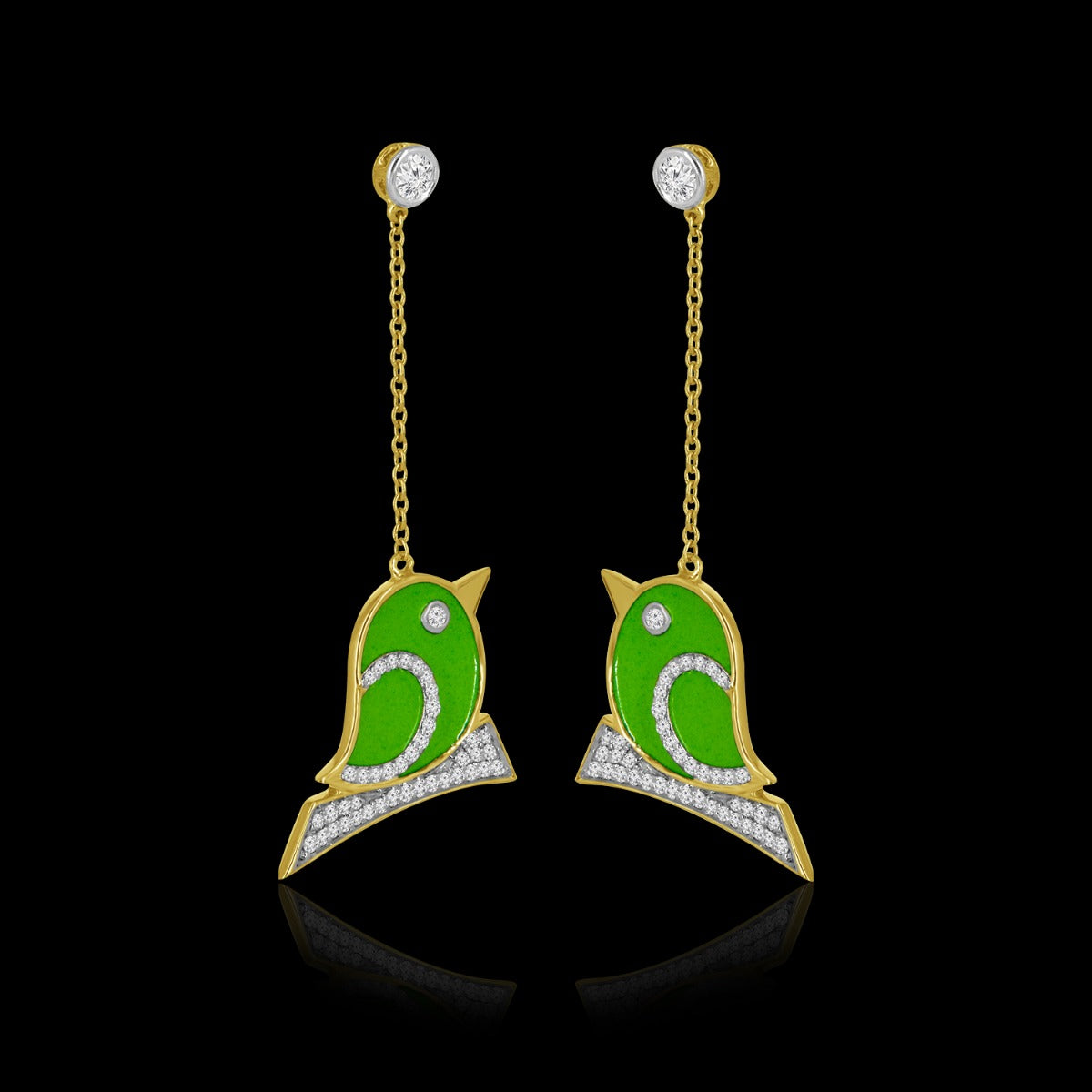 Love Birds Diamond Earrings