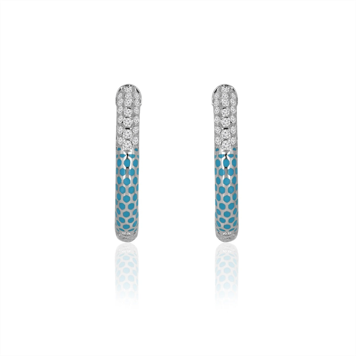 Classy Blue Diamond Earrings