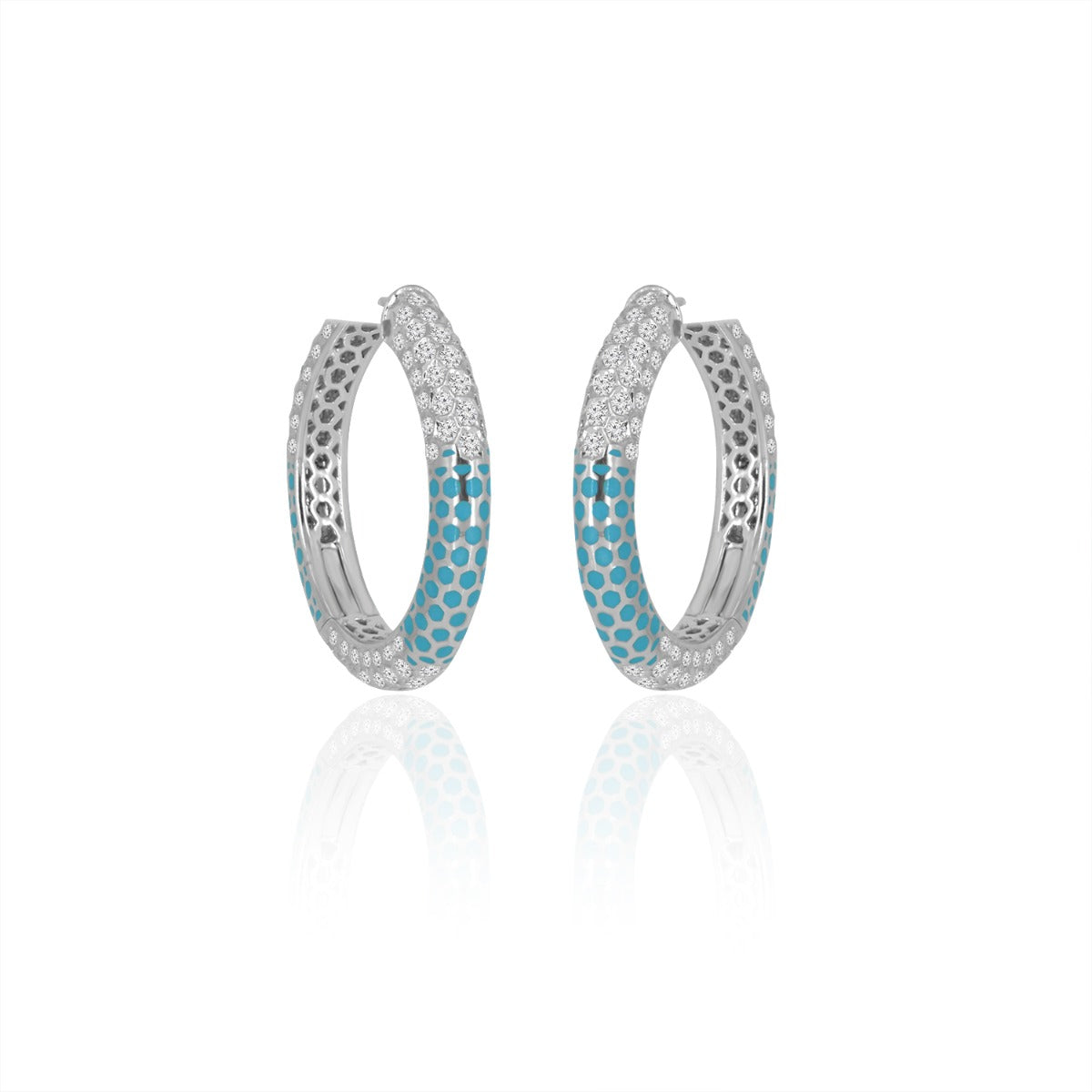 Classy Blue Diamond Earrings