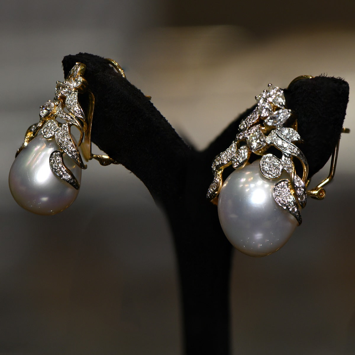 Pearl Wonder Diamond Earrings