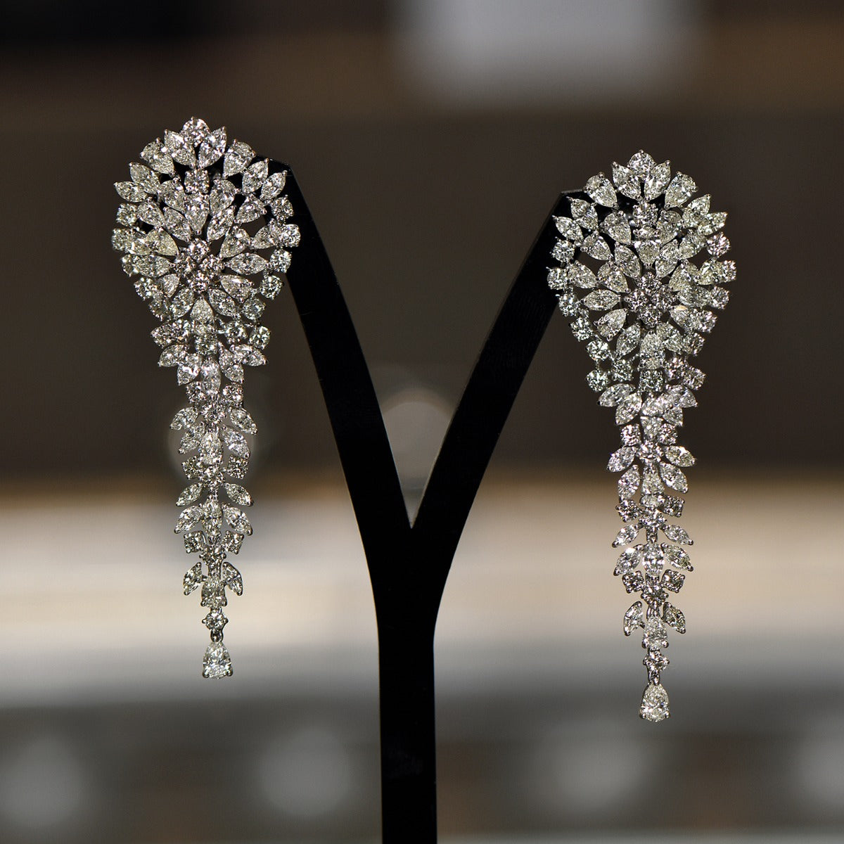 Floral Diamond Earrings