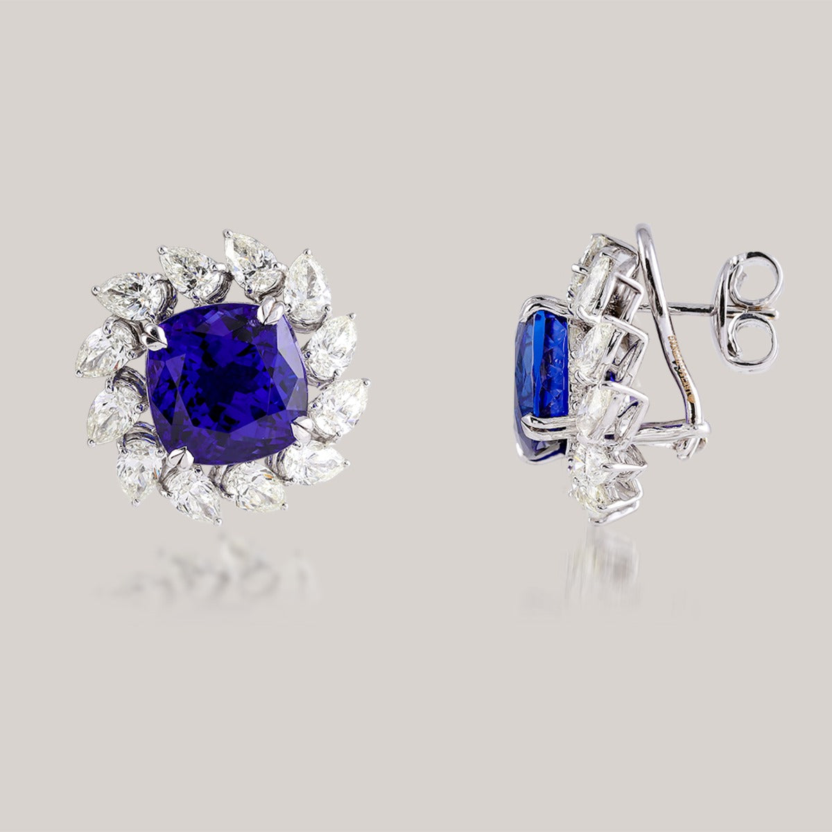 Haze Elegance Gemstone Stud Earrings