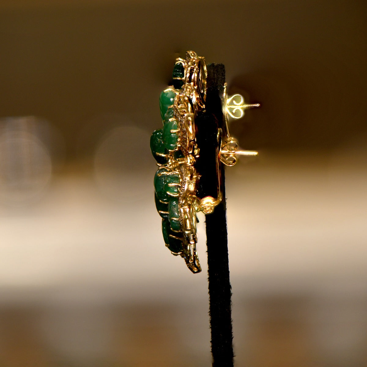 Leaf in a Petal Diamond Earrings