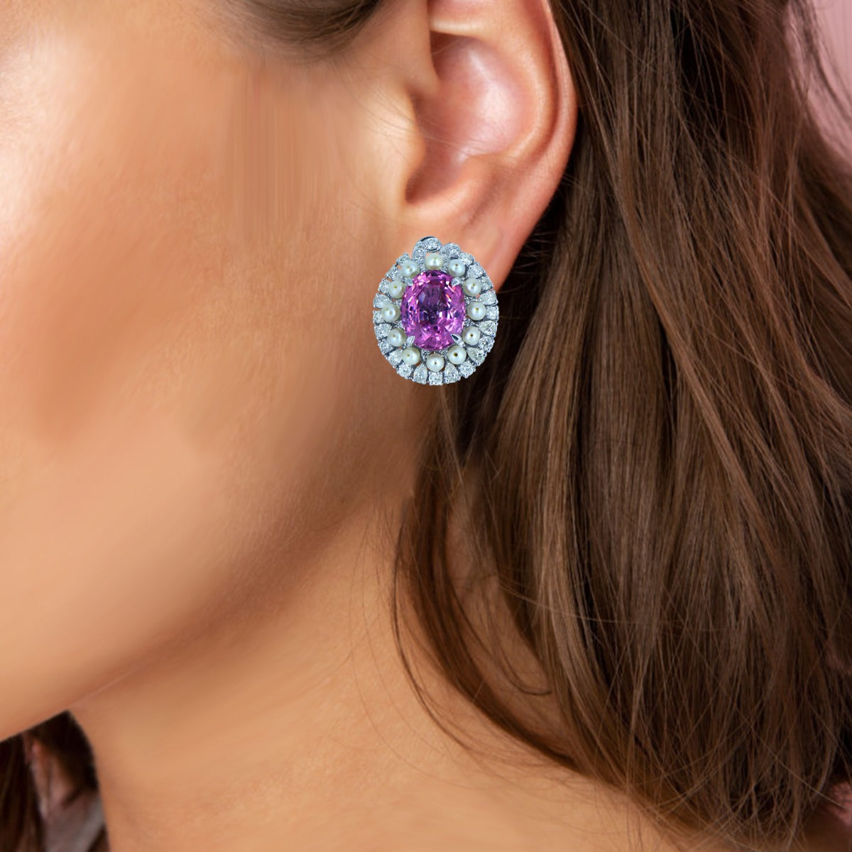 Zaina Bloom Gemstone Stud Earrings