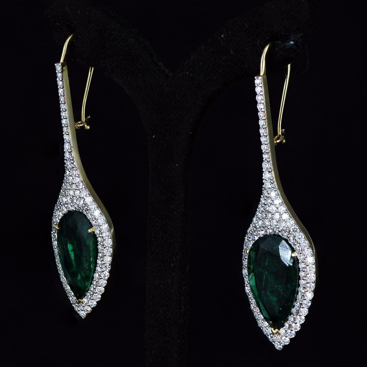 Inverted Cone Diamond Earrings