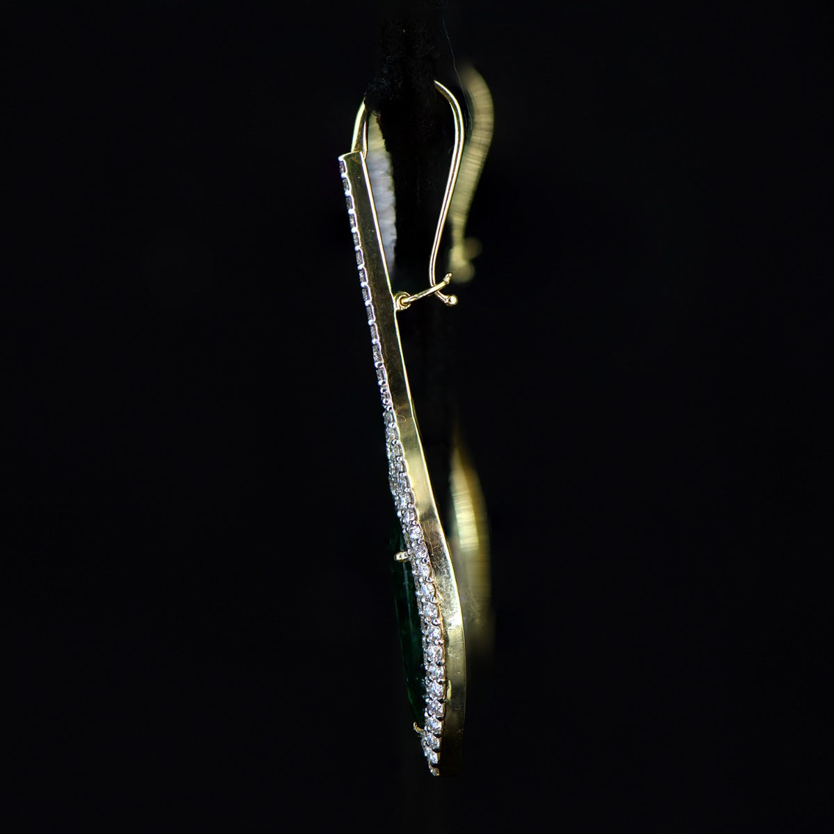Inverted Cone Diamond Earrings
