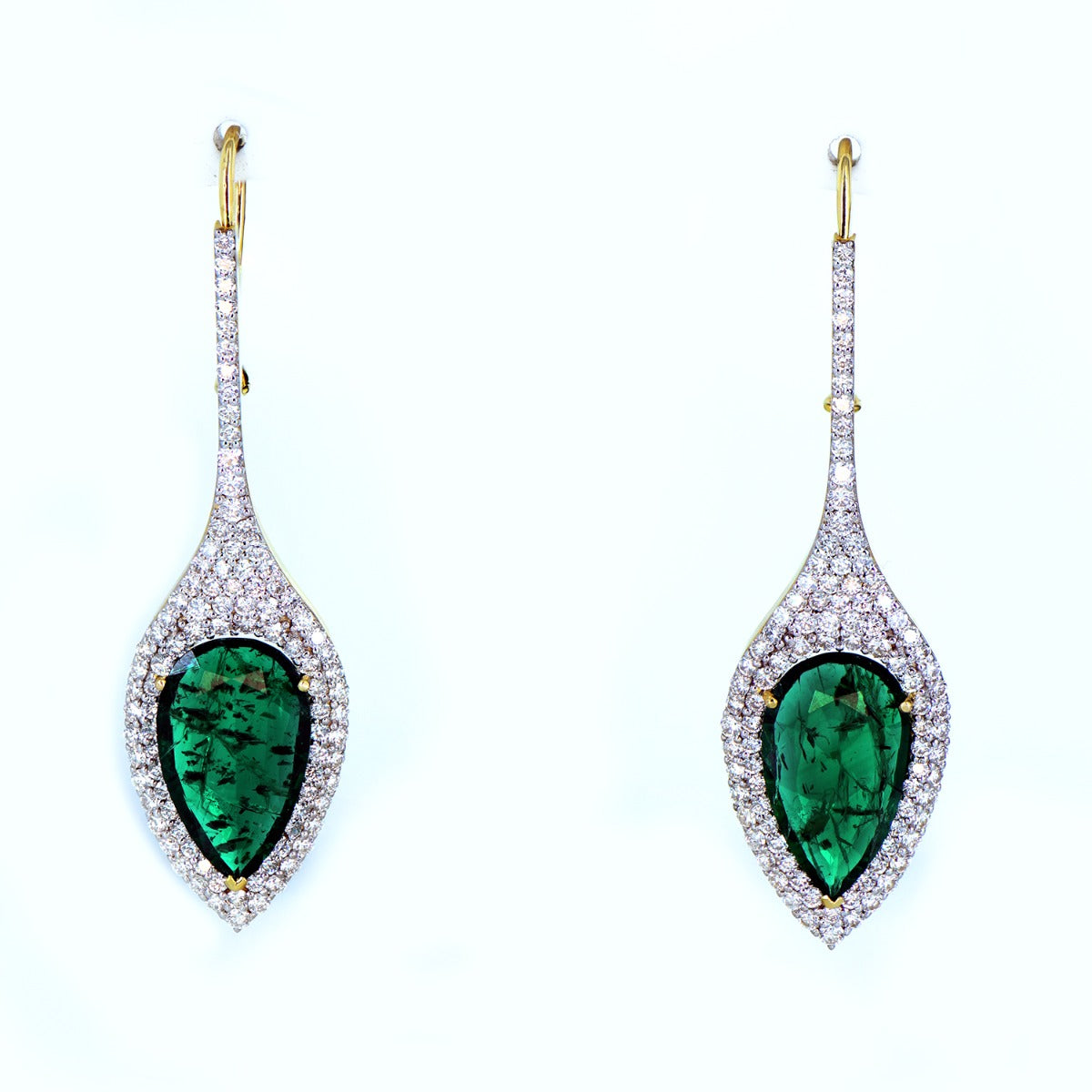Inverted Cone Diamond Earrings