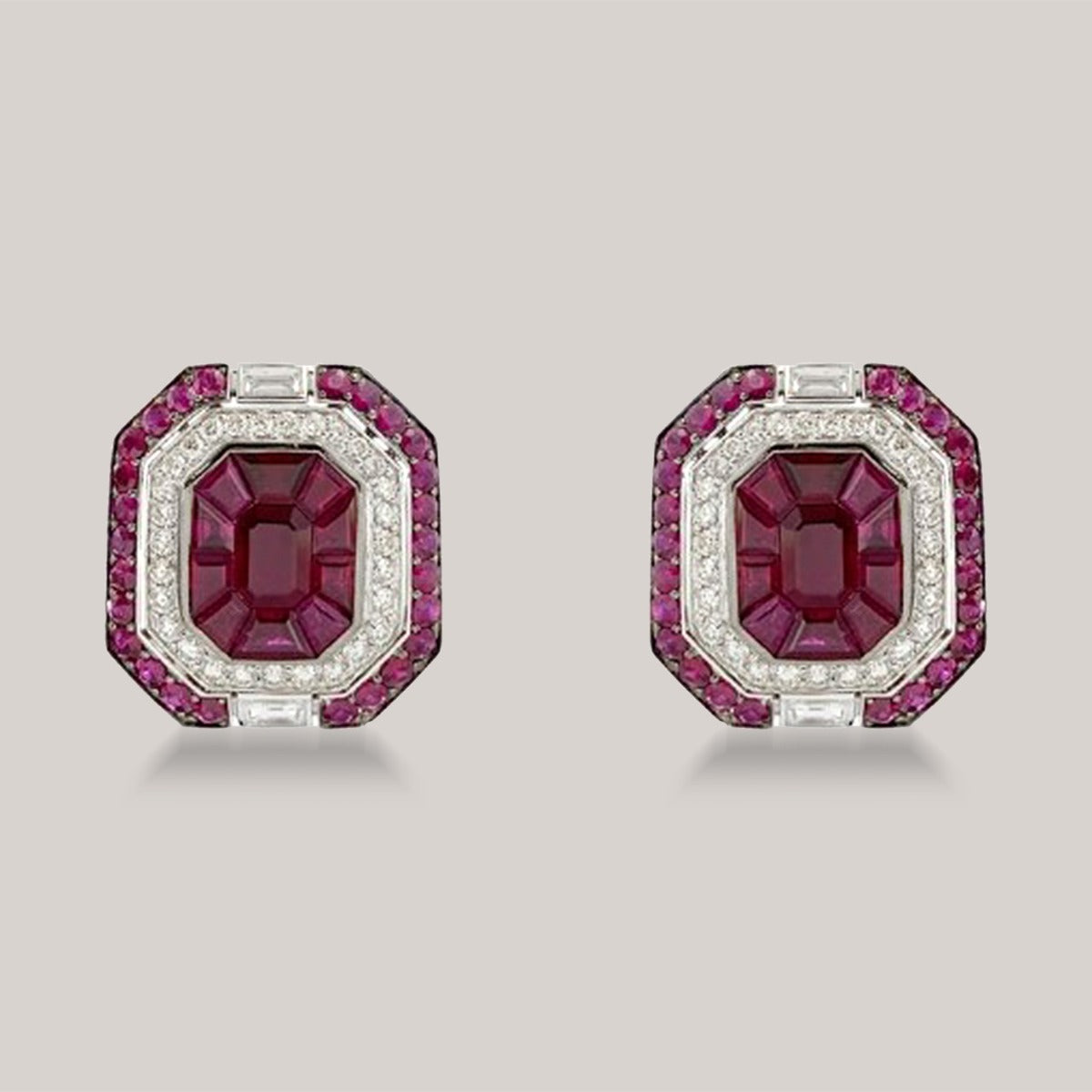 Ruby Diamond Necklace Set