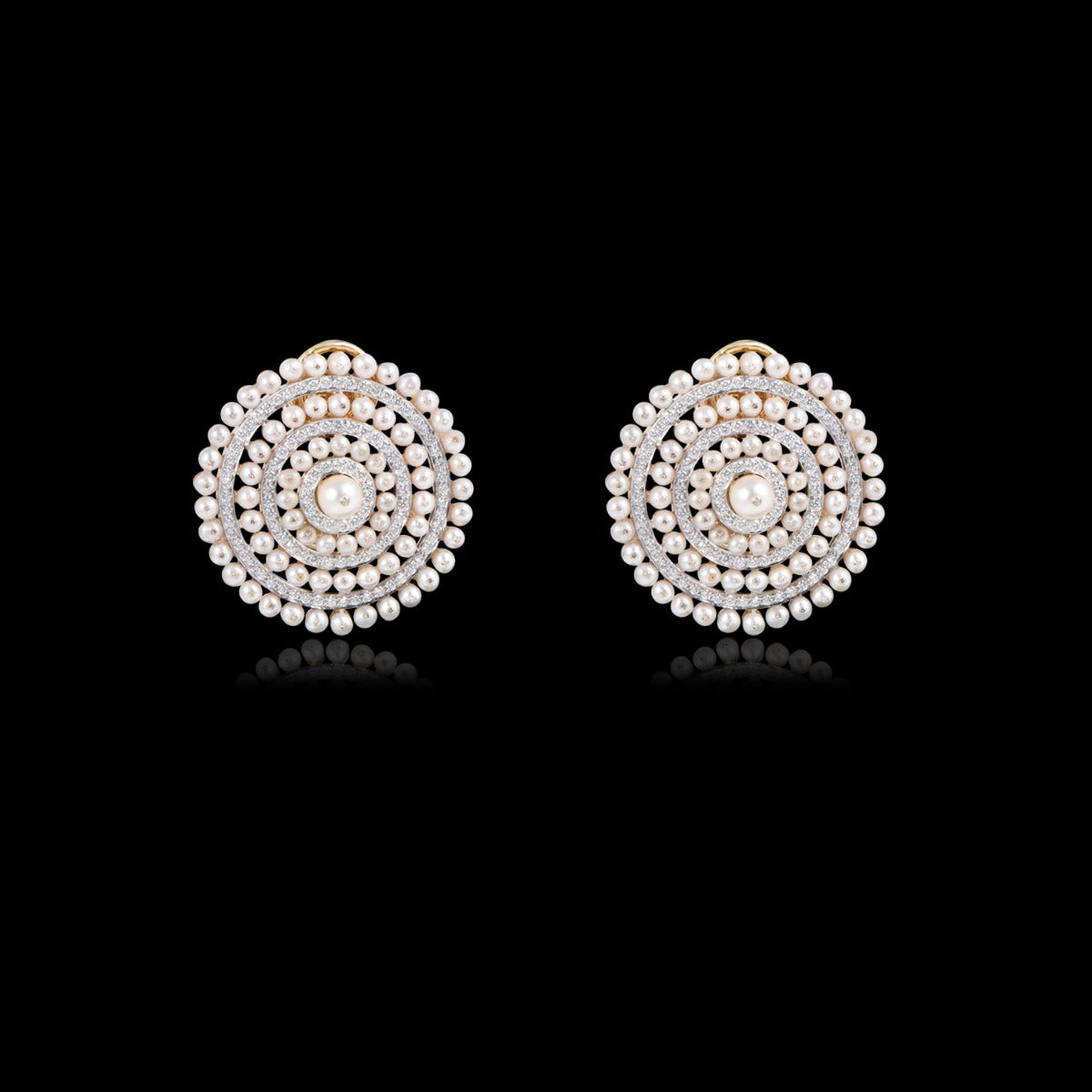 Coupe Pearl Diamond Earrings