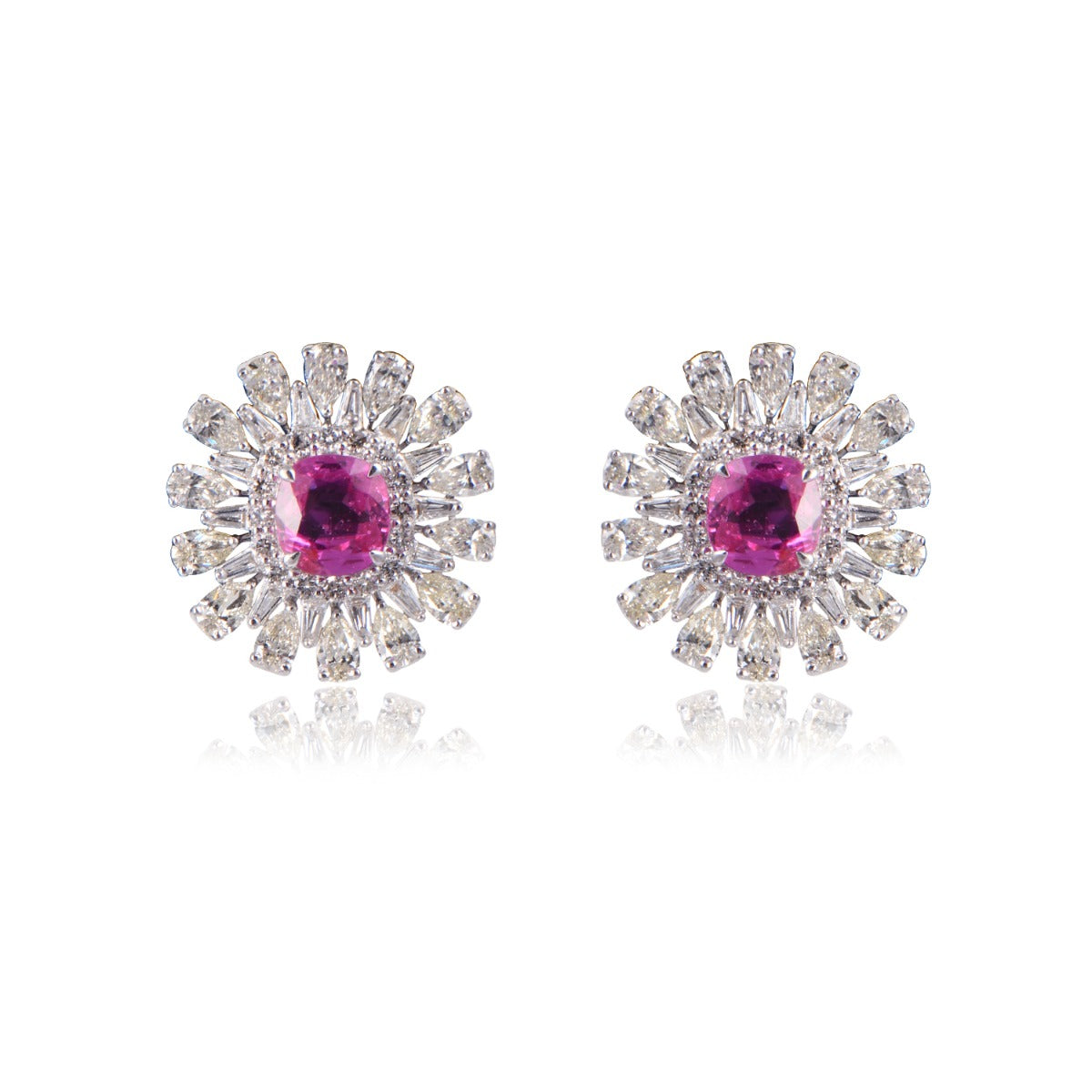 Semi Bloom Diamond Earrings