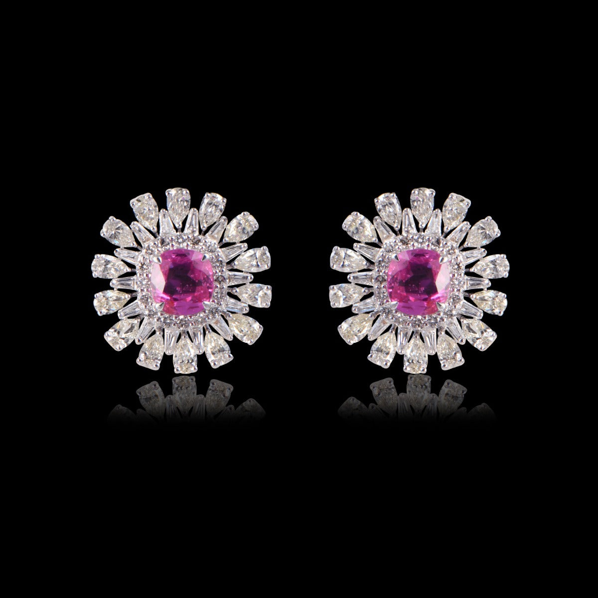 Semi Bloom Diamond Earrings