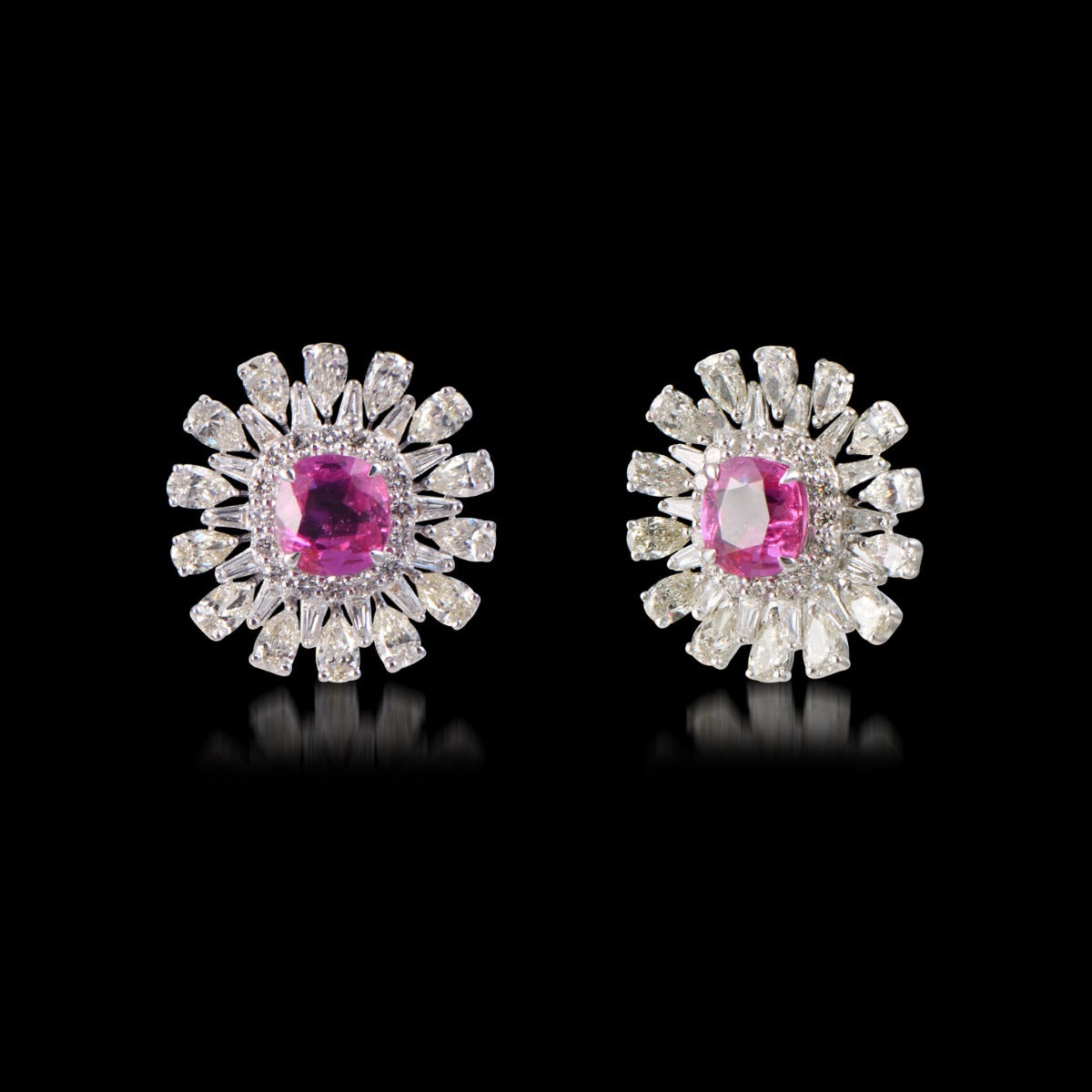 Semi Bloom Diamond Earrings