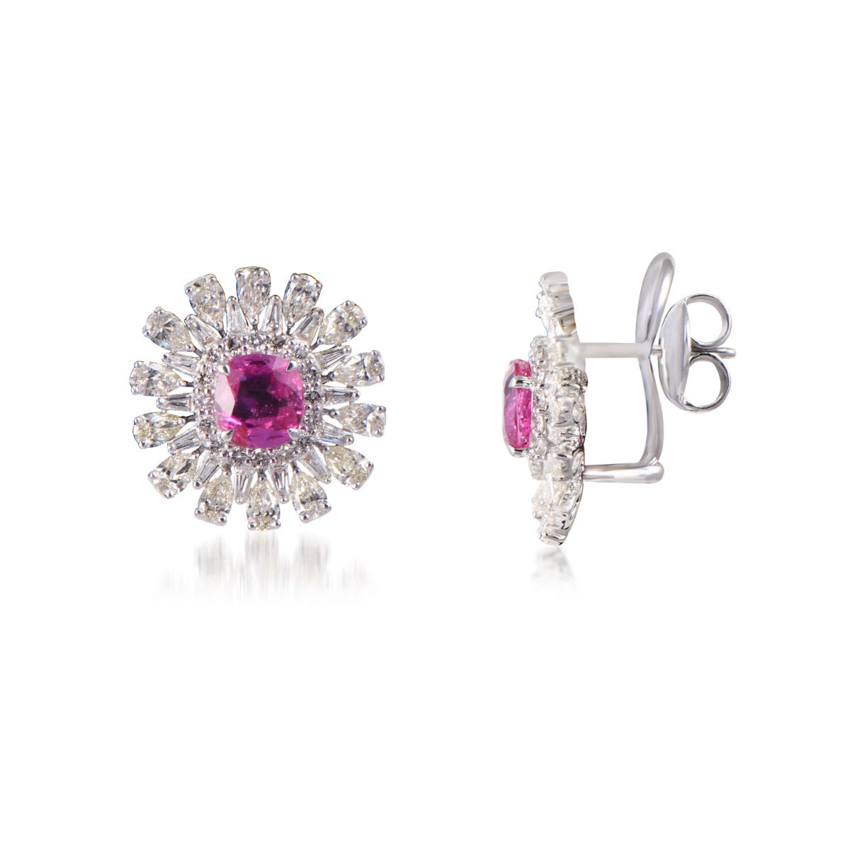 Semi Bloom Diamond Earrings
