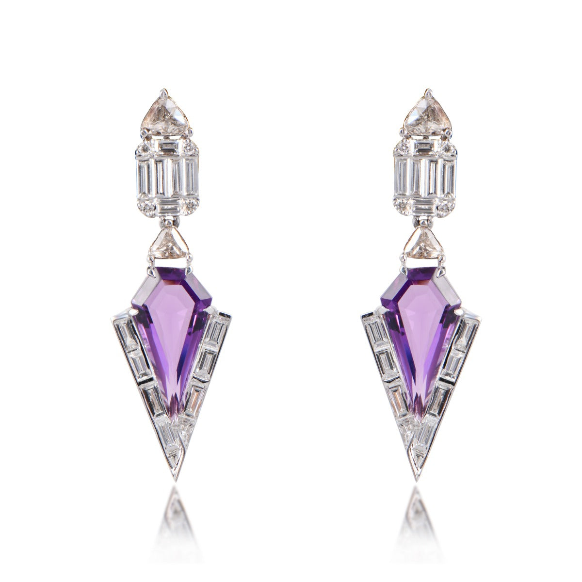 Trapeze Diamond Earrings