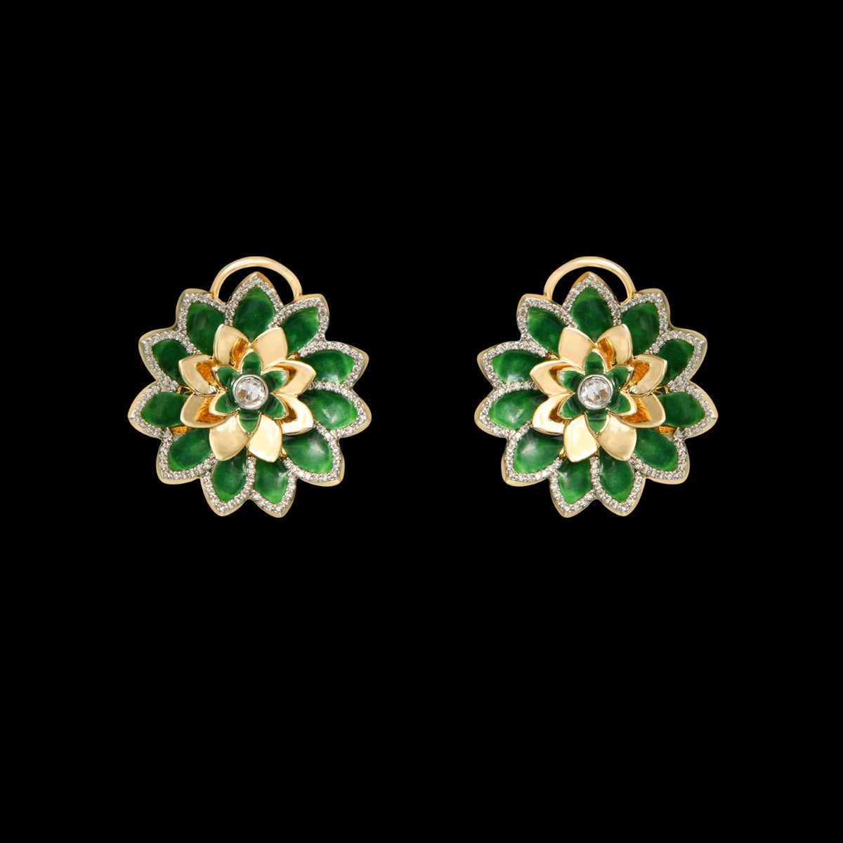 Verdant Bloom Diamond Earrings