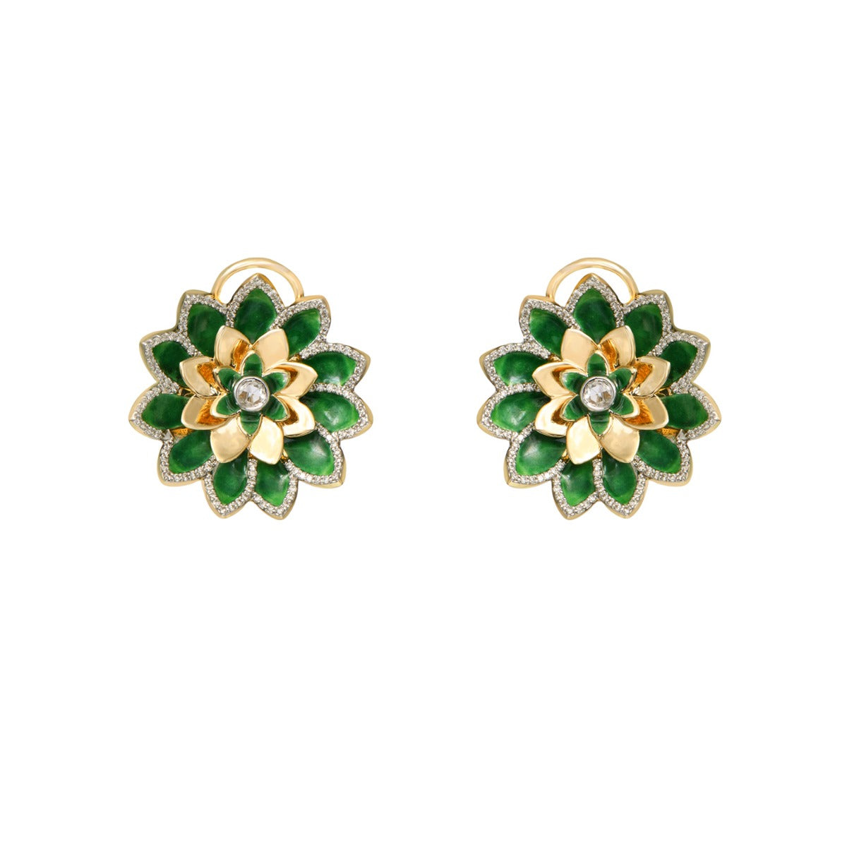 Verdant Bloom Diamond Earrings