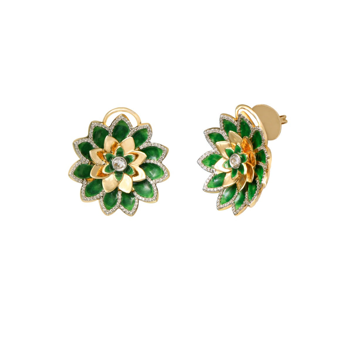 Verdant Bloom Diamond Earrings