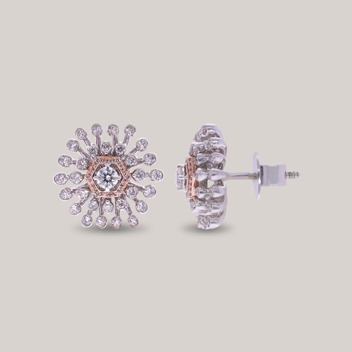 Marge Stud Diamond Earrings