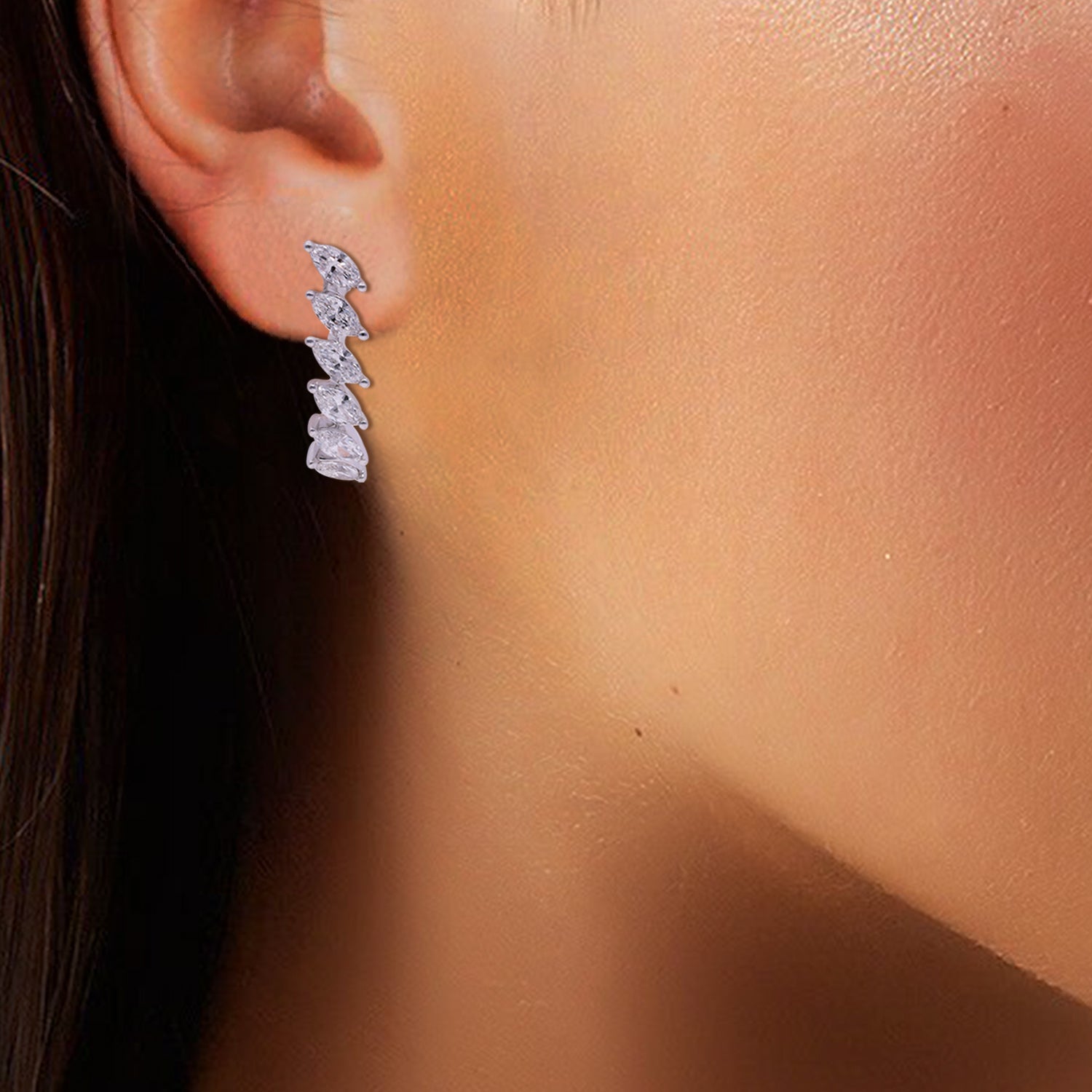 Elise Stud Diamond Earrings