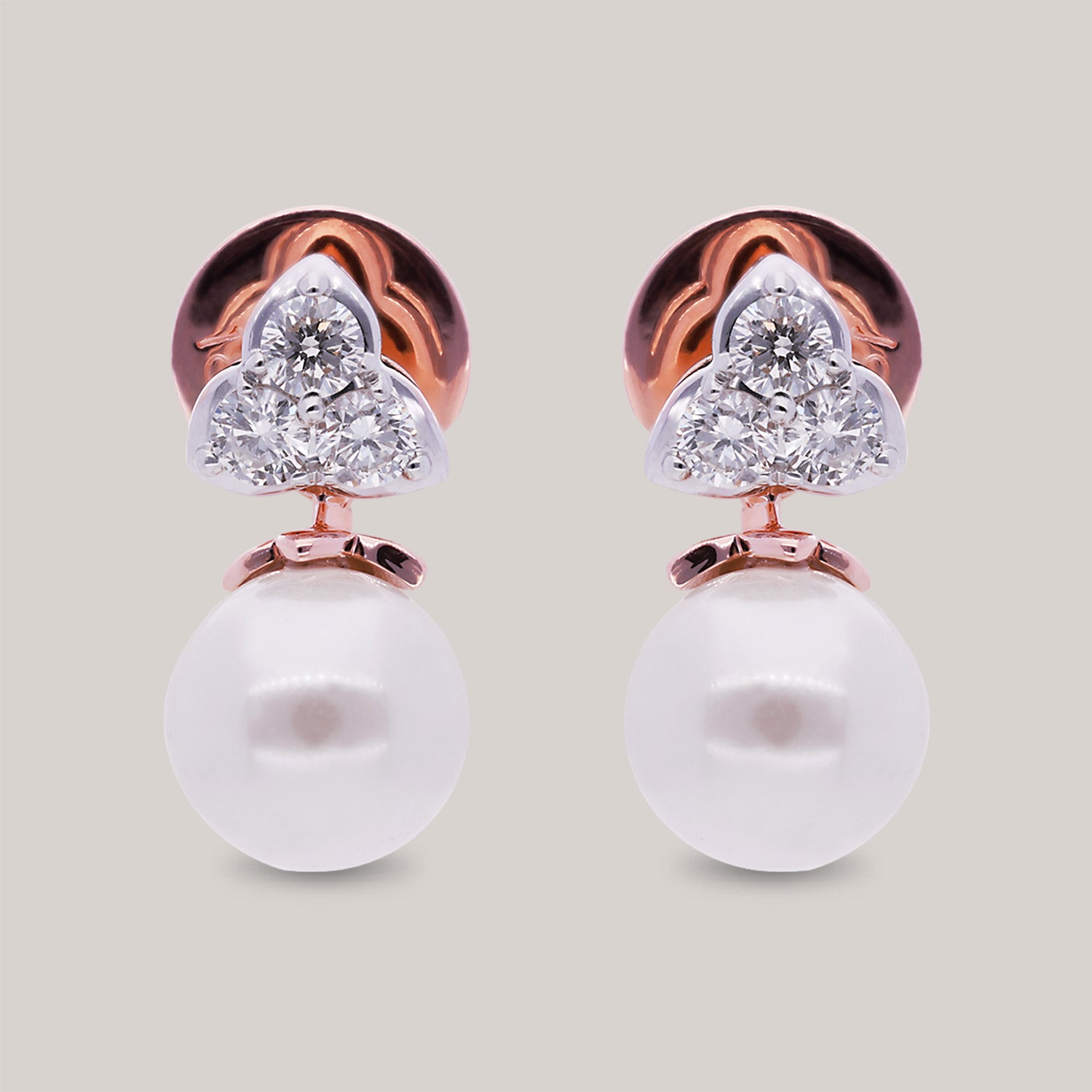 Diamondelle Pearl Diamond Earrings