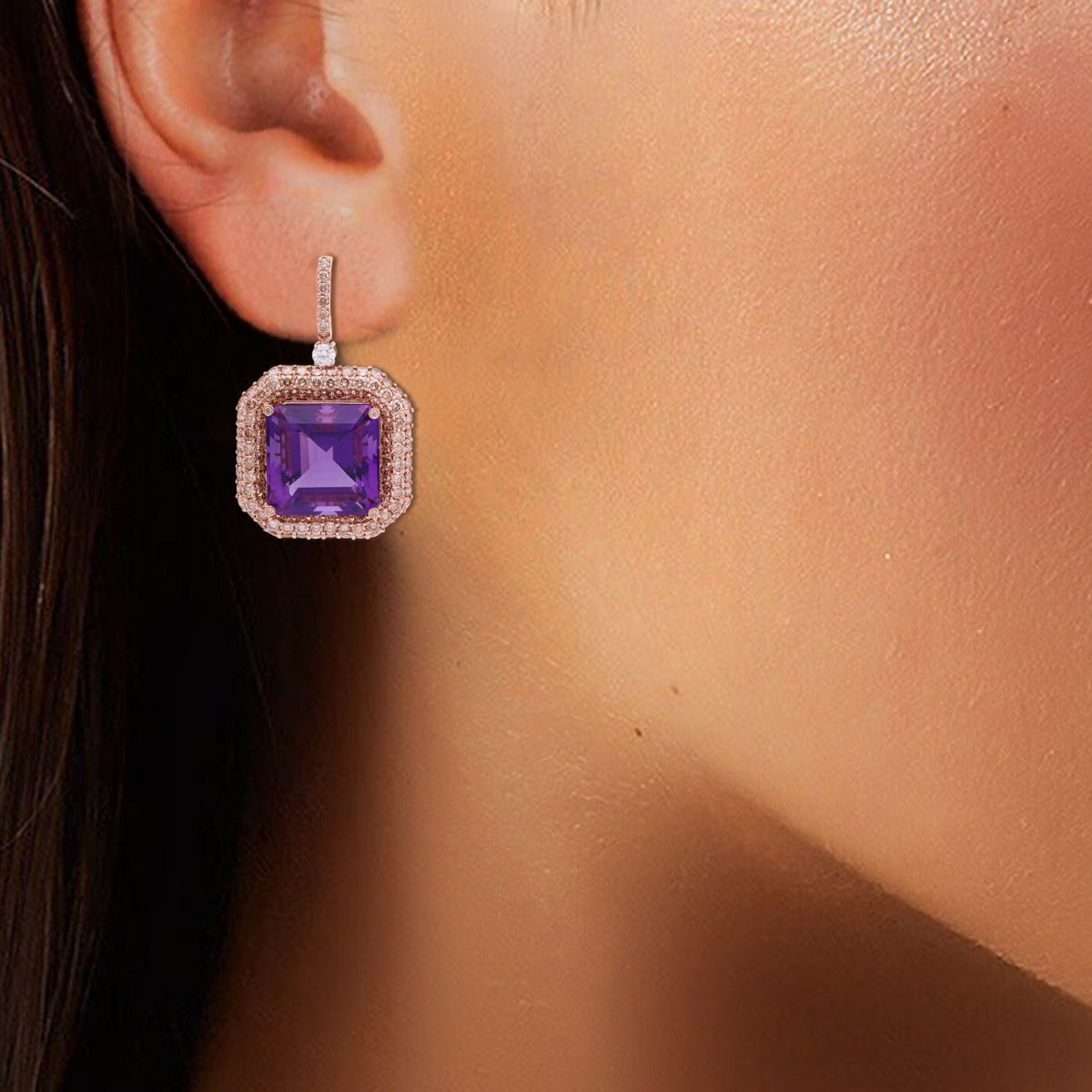 Violet Aurum Diamond Earrings