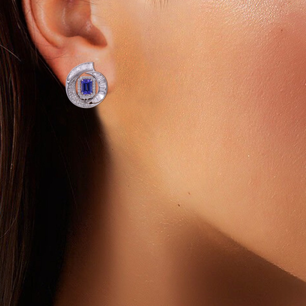 Spheroid Diamond Earrings