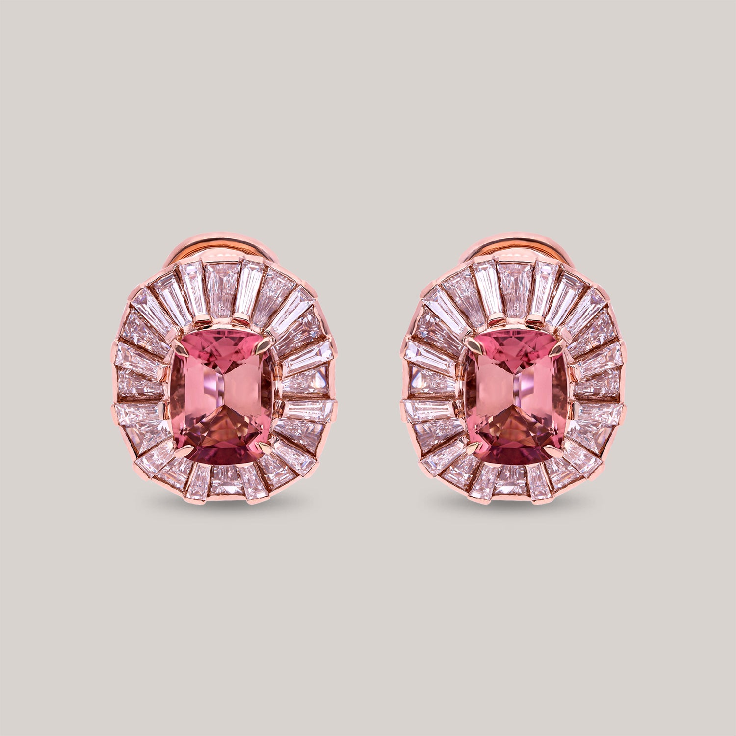 Crystal Tourmaline Diamond Earrings