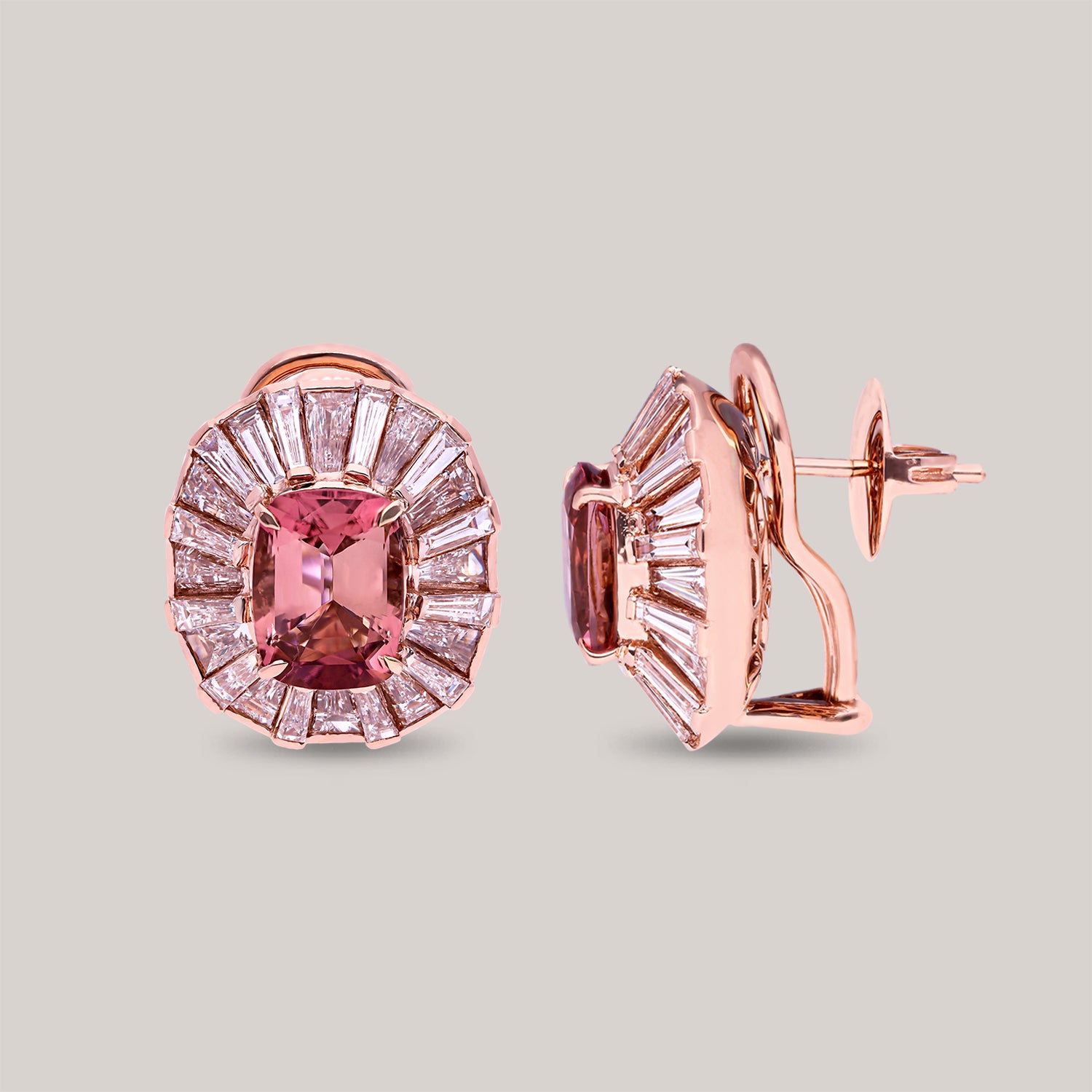 Crystal Tourmaline Diamond Earrings
