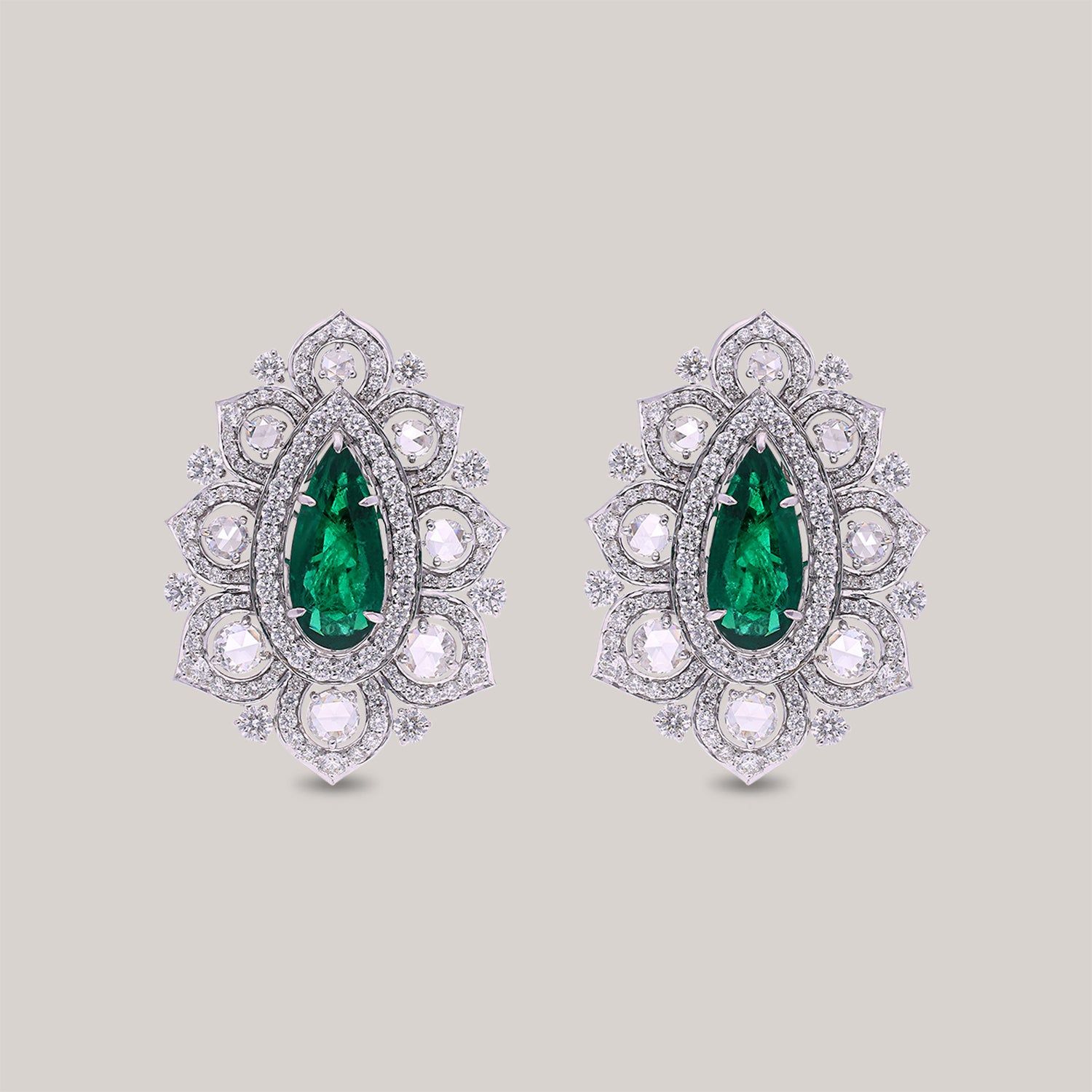 Aria Emerald Diamond Earrings