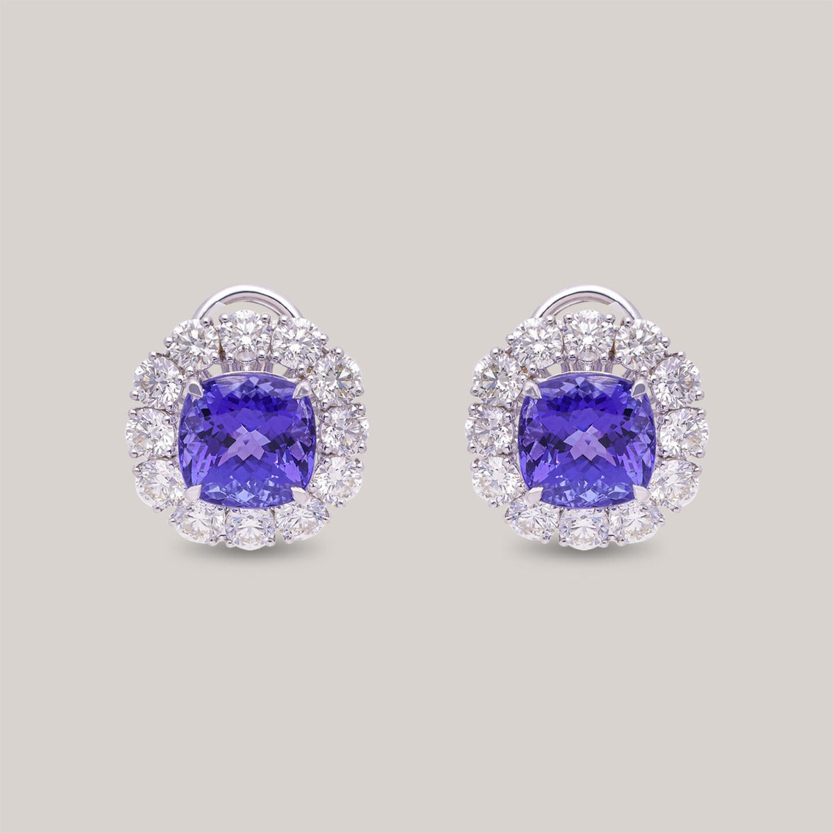 Dazzling Diamond Tanzanite Earrings