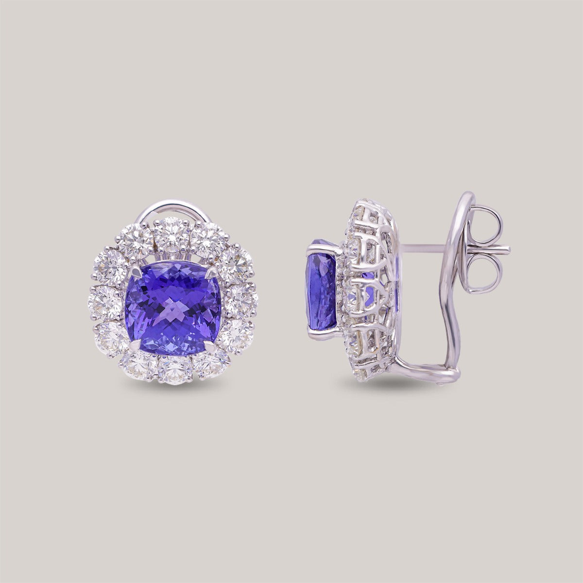 Dazzling Diamond Tanzanite Earrings
