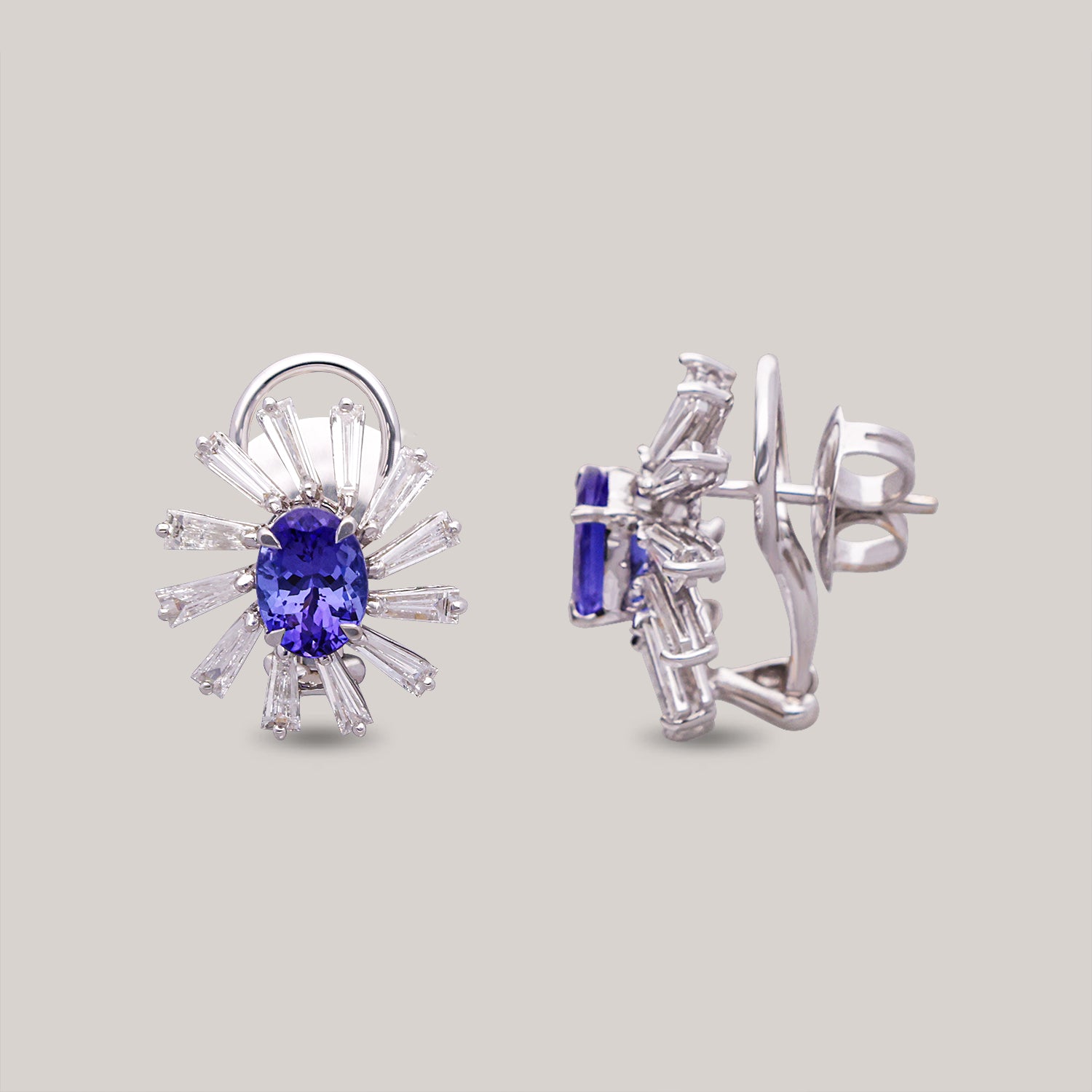 Aarna Tanzanite Diamond Earrings