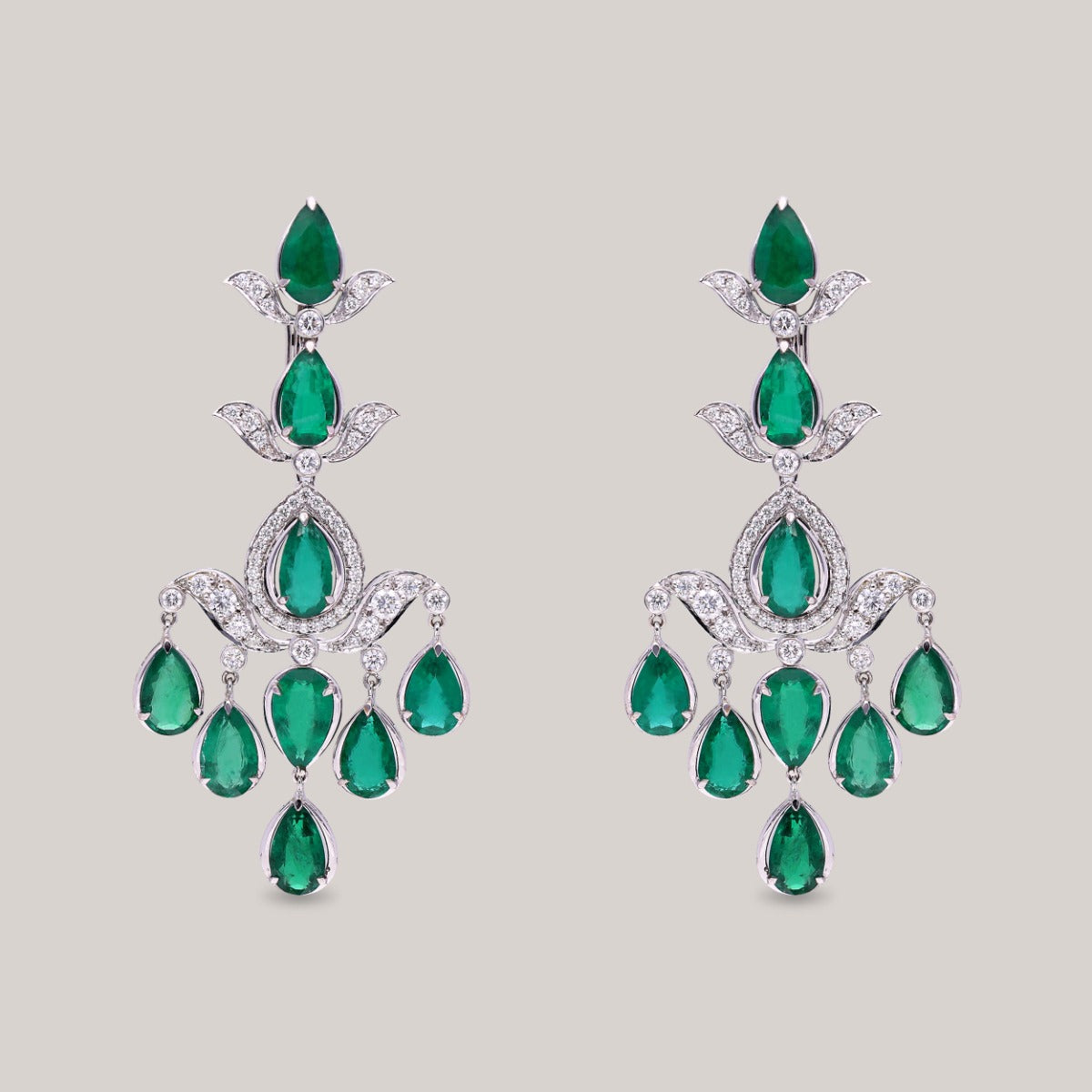 Verdant Cascade Diamond Earrings