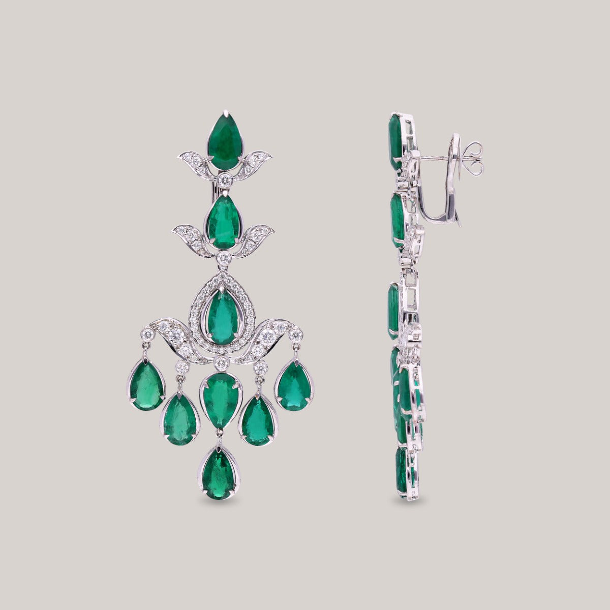 Verdant Cascade Diamond Earrings