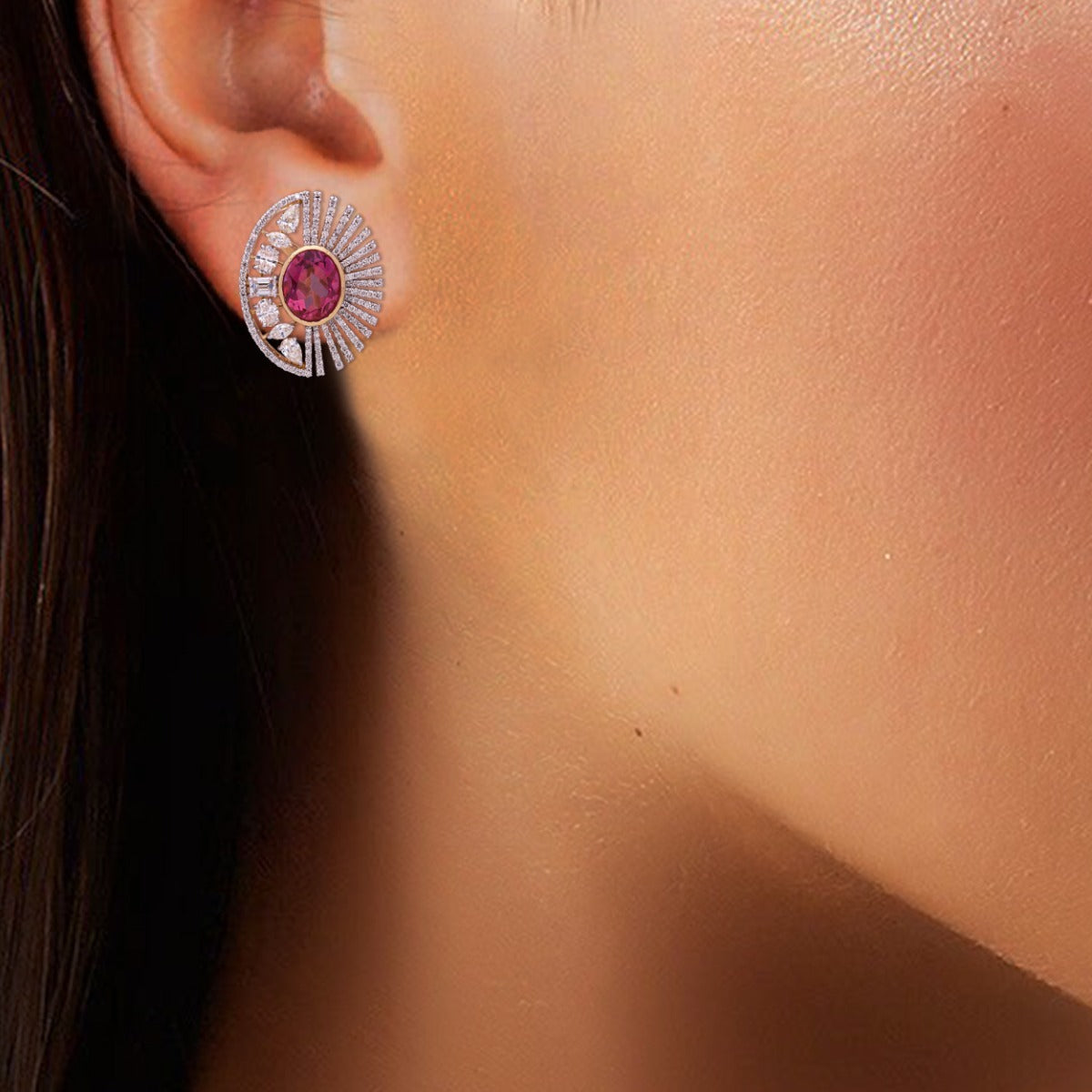 Pink Dawn Diamond Earrings