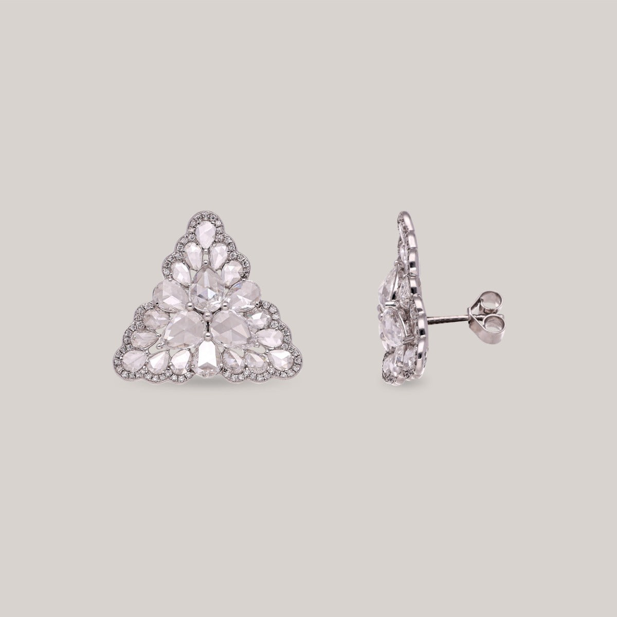 Radiant Triad Diamond Earrings