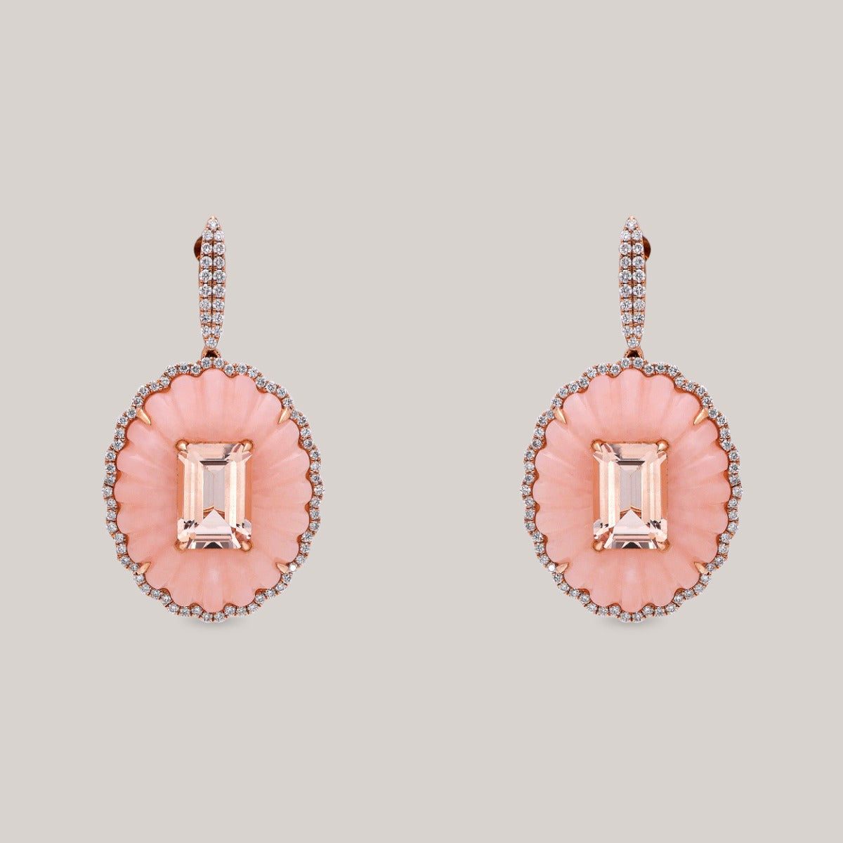 Floral Blush Diamond Earrings
