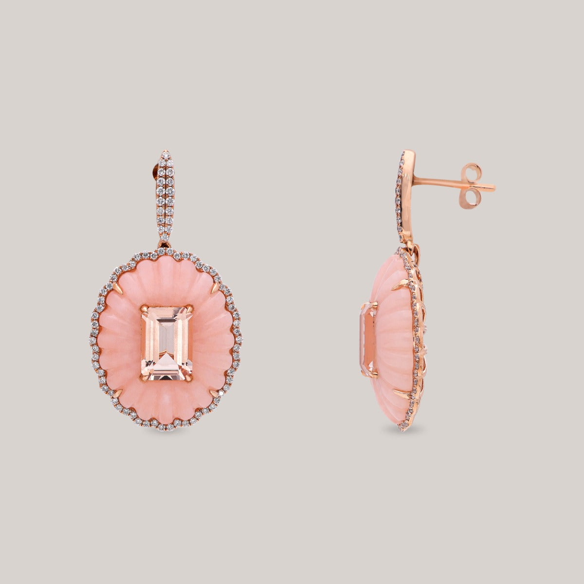 Floral Blush Diamond Earrings