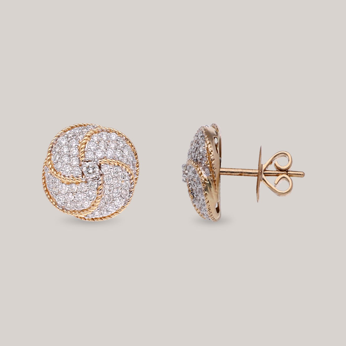 Twilight Swirl Diamond Earrings