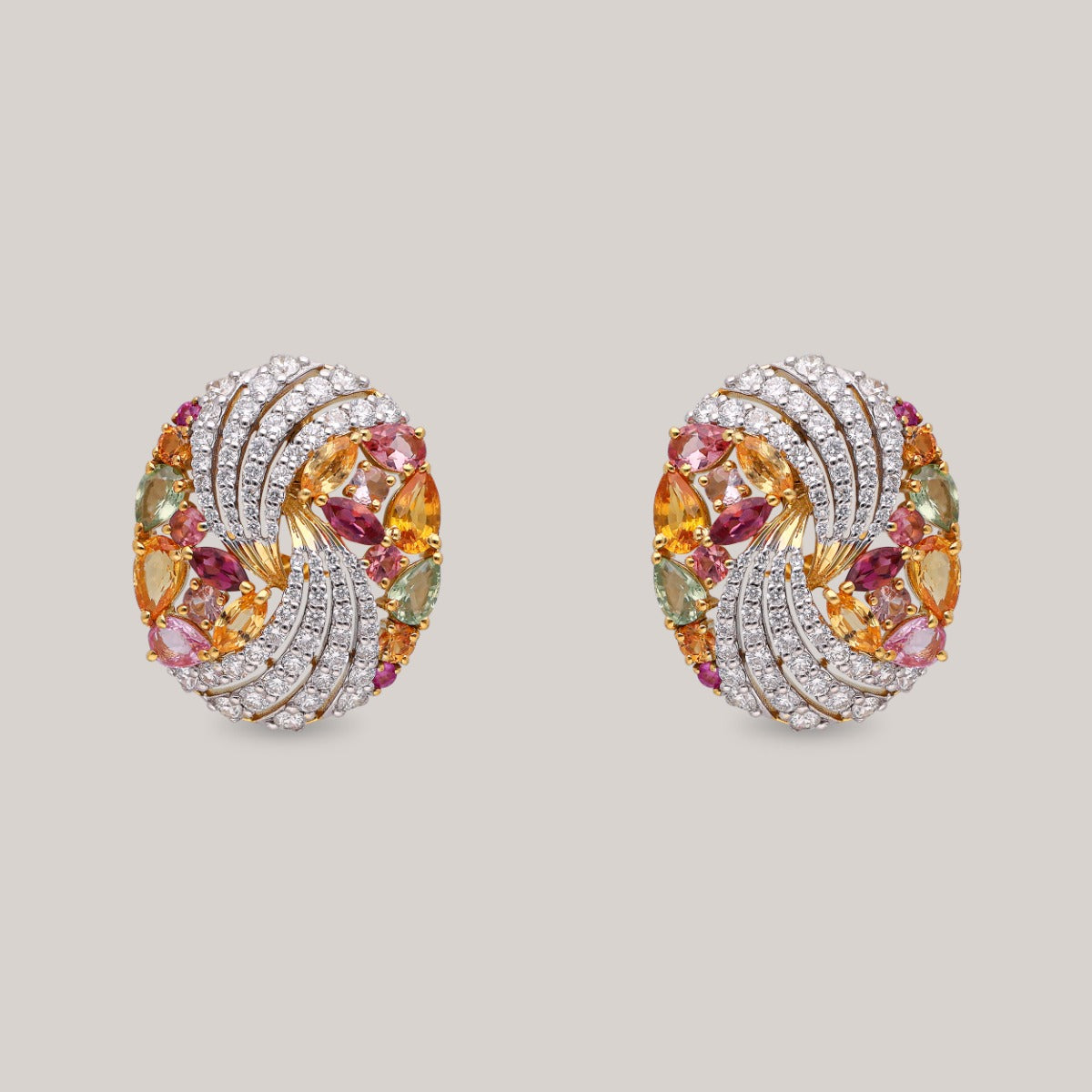 Stellar Vortex Diamond Earrings