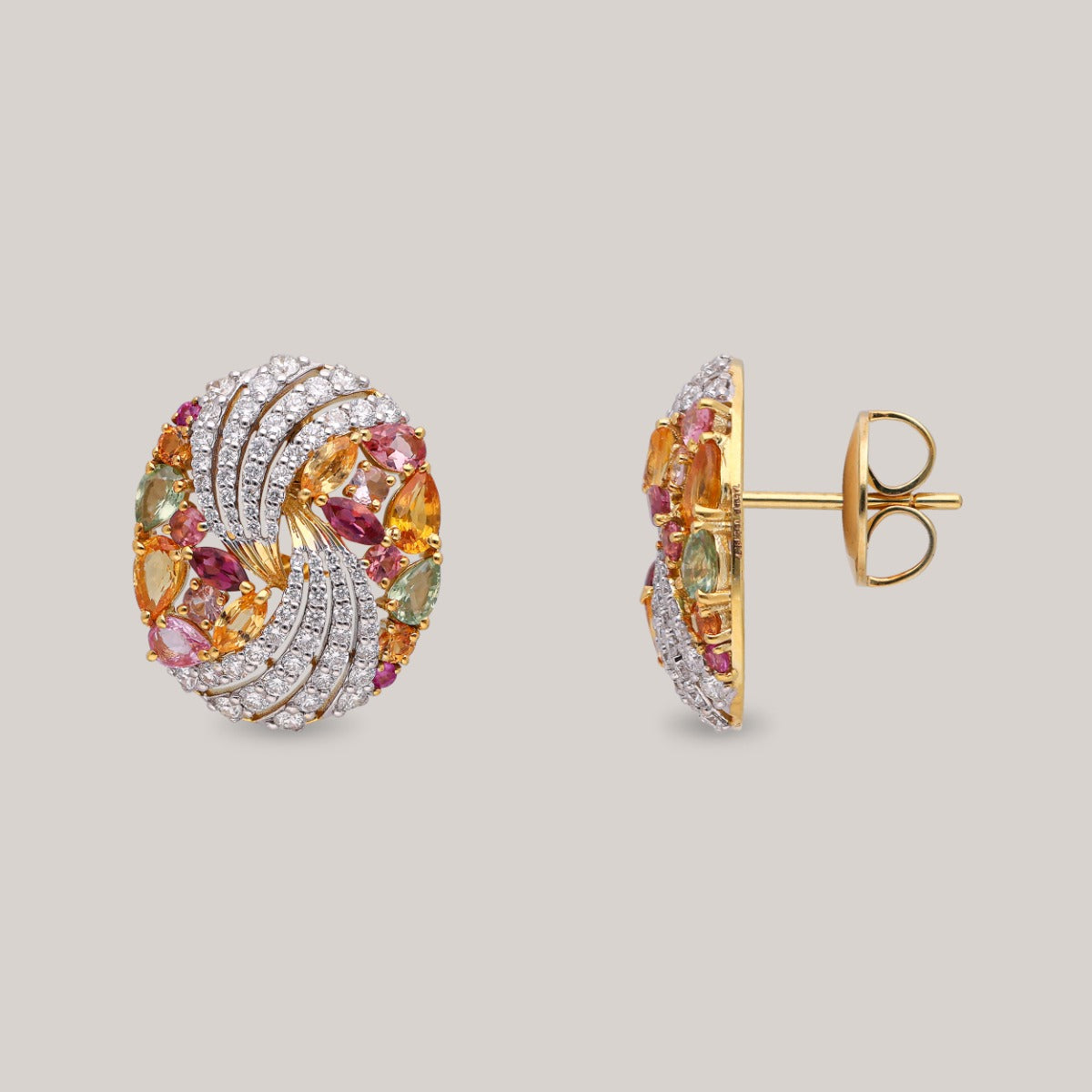 Stellar Vortex Diamond Earrings