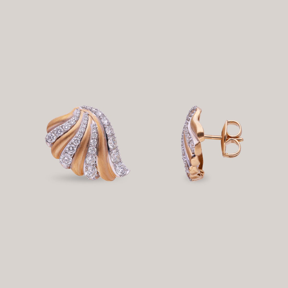 Radiant Swirl Diamond Earrings