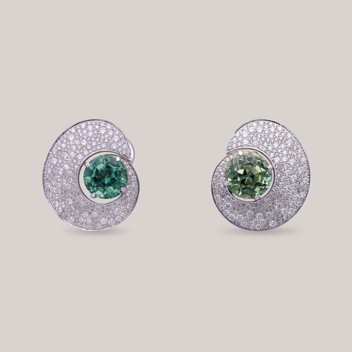 Celestial Spiral Diamond Earrings