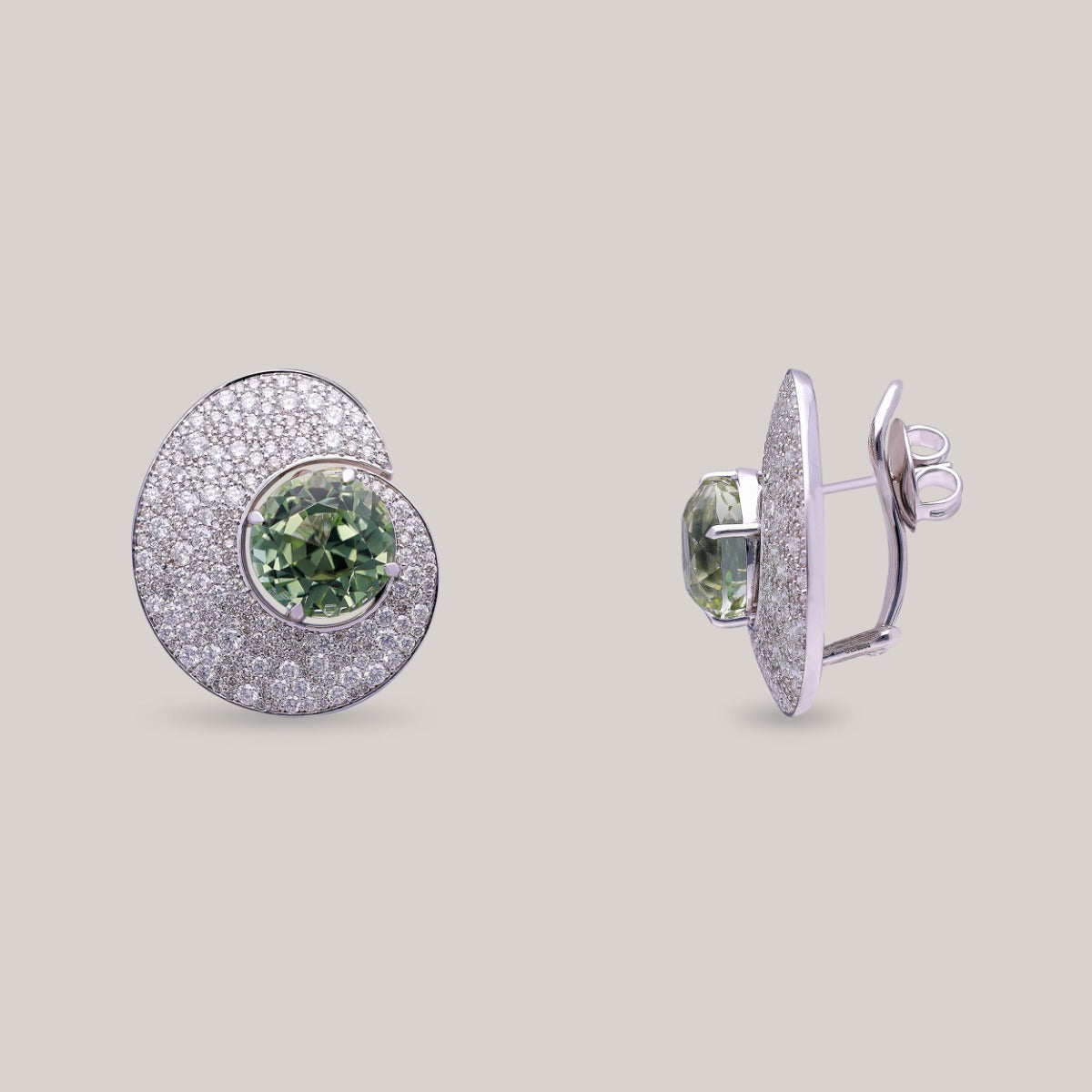 Celestial Spiral Diamond Earrings