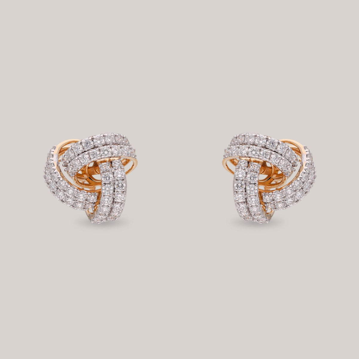 Aethel Knot Diamond Earrings